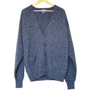 Pendleton XL 100% Shetland Wool Blue Cardigan